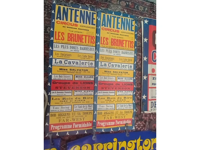Lot 448 - circus affiches. 5 stuks - afbeelding 7 van  9