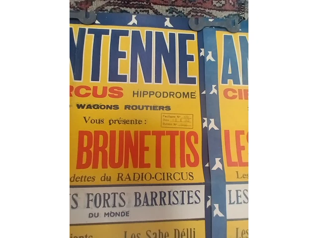 Lot 448 - circus affiches. 5 stuks - afbeelding 8 van  9