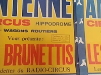 Lot 448 - circus affiches. 5 stuks - afbeelding 8 van  9