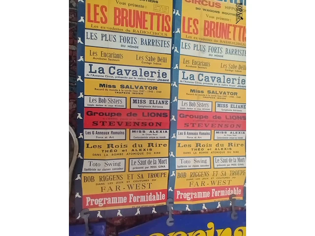 Lot 448 - circus affiches. 5 stuks - afbeelding 9 van  9