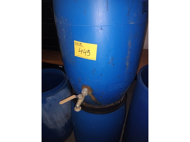 Lot 449 - blauwe pvc tonnen. 5 stuks - afbeelding 3 van  3