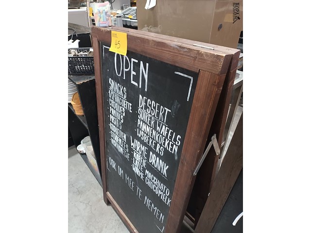 Lot 45 - dubbelzijdig stoepbord - afbeelding 2 van  3