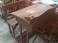 Lot 45 - houten schoolbankje - afbeelding 3 van  3