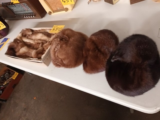 Lot 450 - bontmutsen en sjaal. 4 stuks - afbeelding 4 van  4