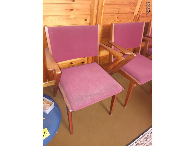 Lot 454 - vintage stoelen. 4 stuks - afbeelding 2 van  6