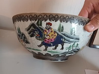 Lot 46 - chinese kom met jachttafereel - afbeelding 3 van  6