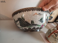 Lot 46 - chinese kom met jachttafereel - afbeelding 4 van  6
