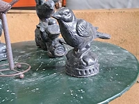 Lot 46 - gietijzeren vogelbeeldjes - 4 stuks - afbeelding 3 van  4
