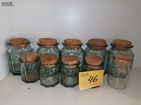 Lot 46 - glazen voorraadpotten. 10 stuks - afbeelding 2 van  3