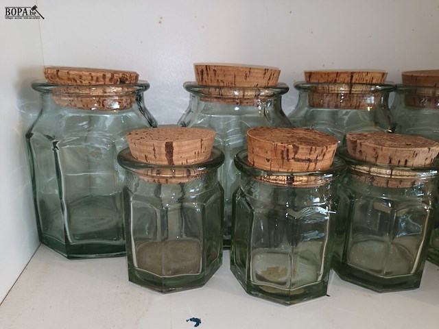 Lot 46 - glazen voorraadpotten. 10 stuks - afbeelding 3 van  3