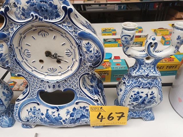 Lot 467 - klokstel delft - afbeelding 4 van  5