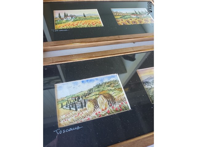 Lot 47 - schilderij toscane. 3 stuks - afbeelding 3 van  5
