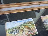 Lot 47 - schilderij toscane. 3 stuks - afbeelding 3 van  5