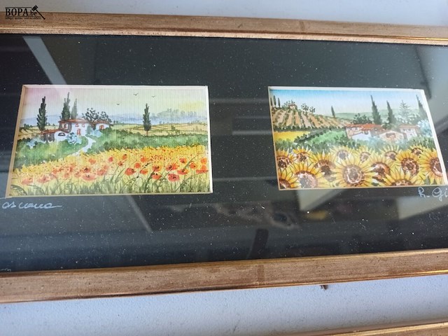 Lot 47 - schilderij toscane. 3 stuks - afbeelding 4 van  5