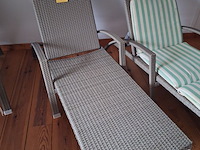 Lot 471 - tuinbed met kussens. 3 stuks - afbeelding 2 van  2