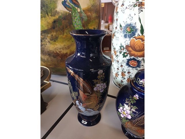 Lot 471 - vazen met goudfazanten. 4 stuks - afbeelding 2 van  4