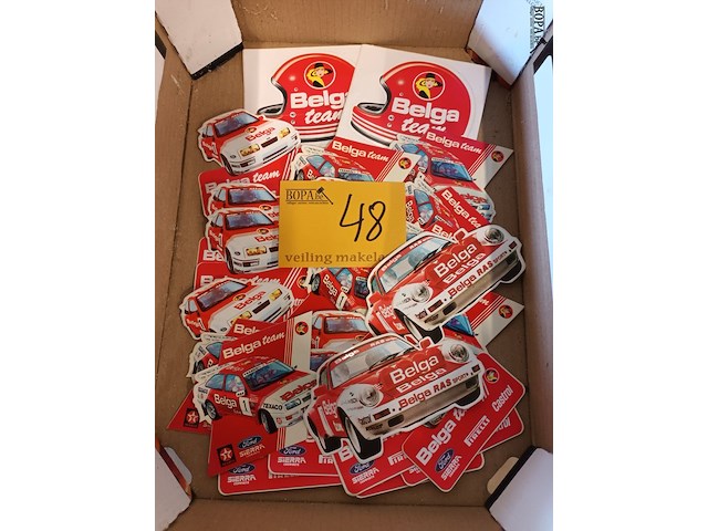 Lot 48 - belga racing stickers. 24 stuks - afbeelding 1 van  4