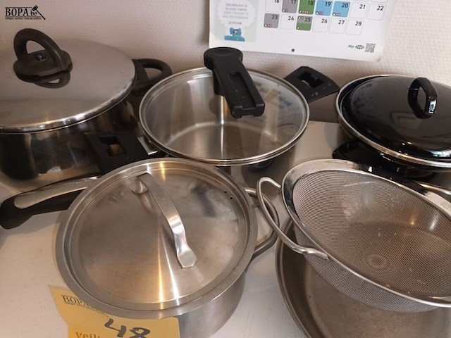 Lot 48 - kookpotten en pannen. 8 stuks - afbeelding 4 van  4