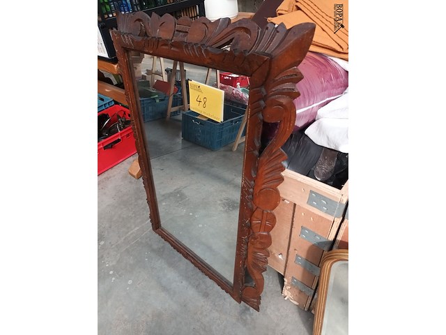 Lot 48 - vintage spiegel houten lijst - afbeelding 4 van  4
