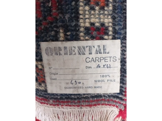Lot 481 - handgeweven oosters tapijt. 7 stuks - afbeelding 5 van  9