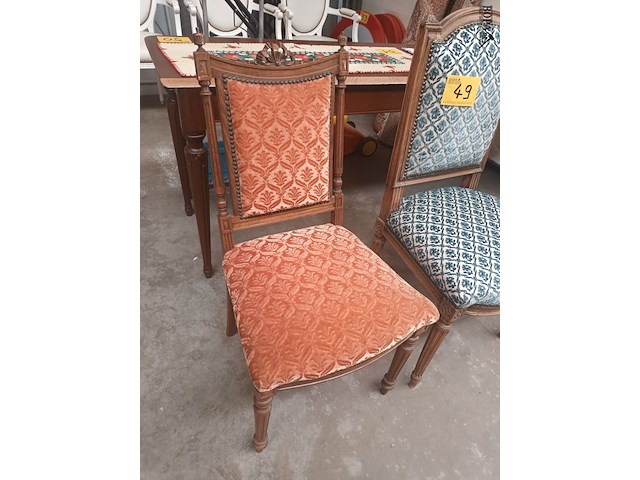Lot 49 - antieke stoelen. 2 stuks - afbeelding 2 van  6