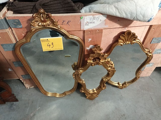 Lot 49 - kuifspiegels. 3 stuks - afbeelding 1 van  4