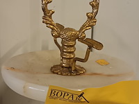 Lot 49 - onyx/koper asbak op voet - afbeelding 2 van  4