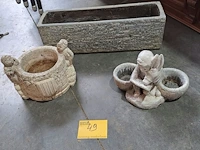 Lot 49 - rustieke bloempotten buiten - 3 stuks