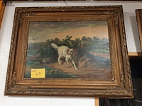 Lot 49 - schilderij hond - afbeelding 1 van  6