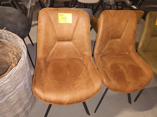 Lot 49 - stoel ben. 2 stuks - afbeelding 1 van  4