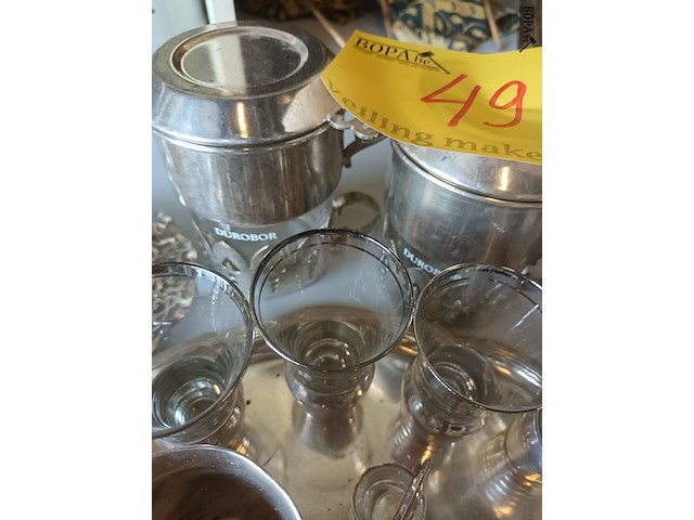 Lot 49 - verzilverd tafel deco. 15 stuks - afbeelding 5 van  6