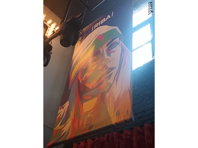 Lot 49 - zeil met afbeelding billie eilish - afbeelding 3 van  3