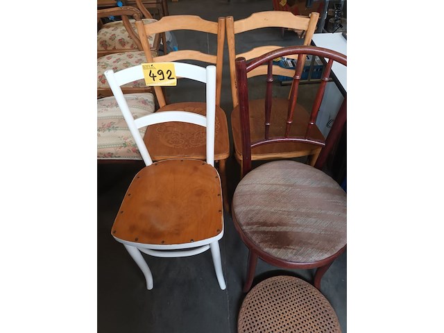 Lot 492 - stoelen thonet stijl. 4 stuks - afbeelding 1 van  4