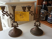 Lot 5 - koperen kandelaars. 2 stuks - afbeelding 4 van  4
