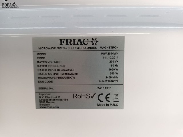 Lot 5 - microgolfoven friac - afbeelding 3 van  3