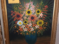 Lot 5 - schilderij bloemen