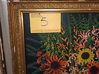 Lot 5 - schilderij bloemen - afbeelding 4 van  4