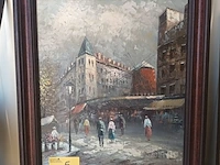 Lot 5 - schilderij moulin rouge burnett