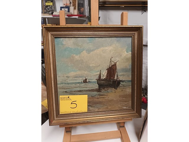 Lot 5 - schilderij zeilboot - afbeelding 1 van  6