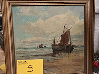 Lot 5 - schilderij zeilboot