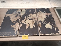 Lot 5 - wanddecoratie wereldkaart