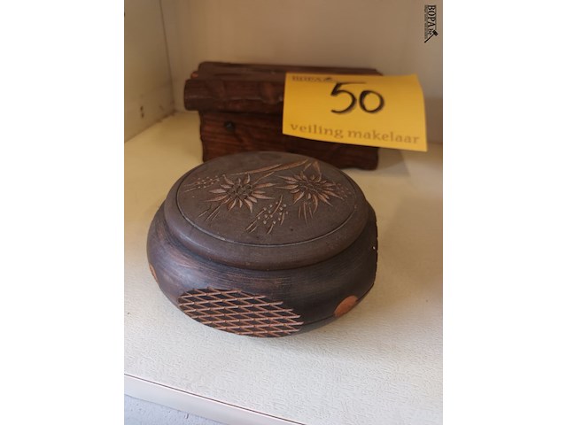 Lot 50 - houten kistjes. 4 stuks - afbeelding 2 van  5