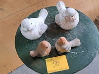 Lot 50 - koppel vogels in steengoed - 4 stuks - afbeelding 2 van  2
