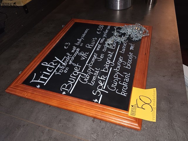 Lot 50 - krijtbord - afbeelding 2 van  2