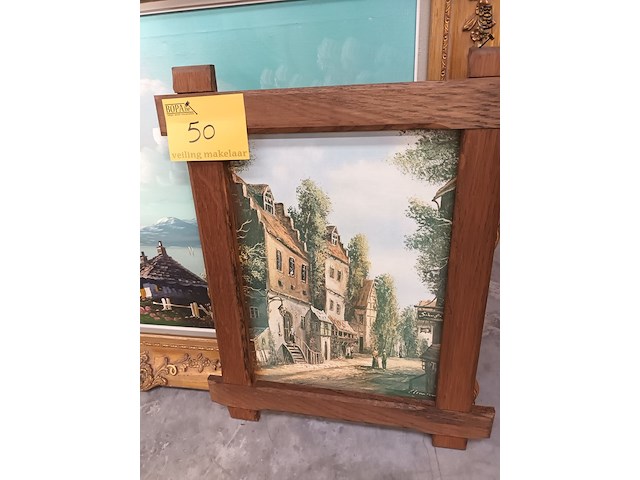 Lot 50 - schilderij. 2 stuks - afbeelding 2 van  5