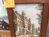 Lot 50 - schilderij. 2 stuks - afbeelding 2 van  5