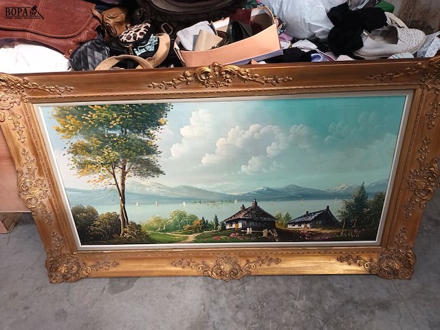 Lot 50 - schilderij. 2 stuks - afbeelding 3 van  5