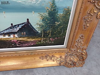 Lot 50 - schilderij. 2 stuks - afbeelding 5 van  5