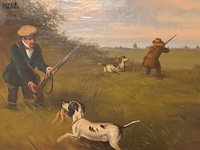Lot 50 - schilderij jachttafereel - afbeelding 5 van  5