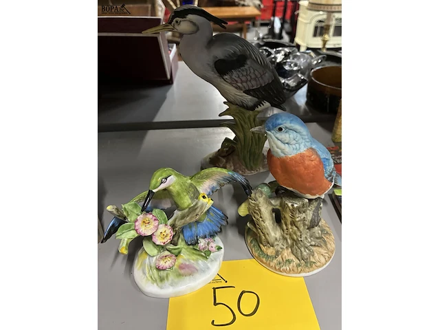 Lot 50 - vogel beeldjes - 3 stuks - afbeelding 1 van  4